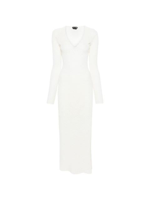TOM FORD pointelle-knit maxi dress