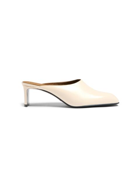 KHAITE Colt Leather Mules white