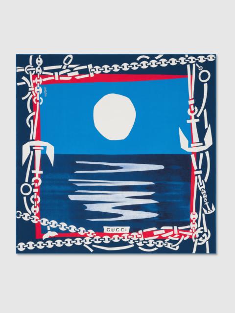 GUCCI 90 x 90 project printed silk carré