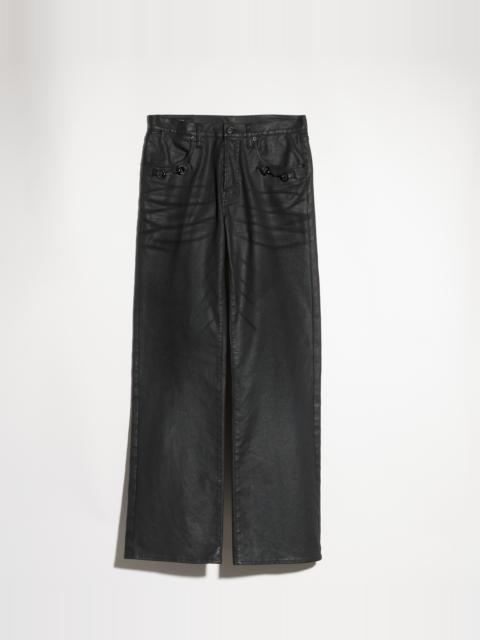 GUCCI Flared coated cotton twill denim pants