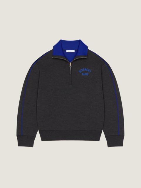 Givenchy COUTURE SEAM SWEATER IN WOOL WITH GIVENCHY PARIS JACQUARD