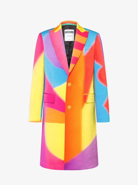 Moschino PROJECTION PRINT WOOL COAT