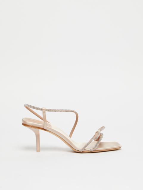 Max Mara CRYSTALSANDAL Bow-adorned satin sandals