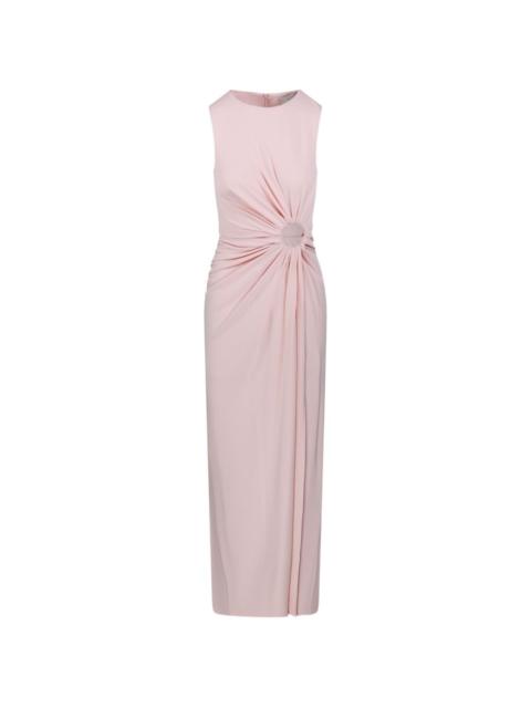 Sportmax ring-detail draped maxi dress