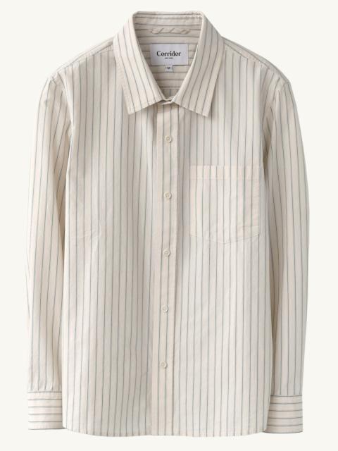 Corridor POPLIN STRIPE LS - NATURAL