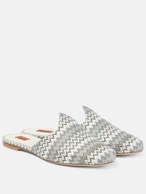 Missoni Zig Zag canvas mules