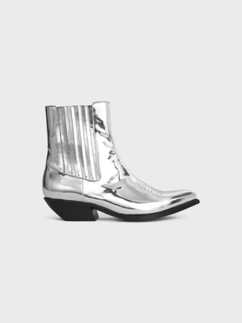 CELINE CELINE CRUISER CHELSEA BOOTS in MIRROR METALLIC CALFSKIN