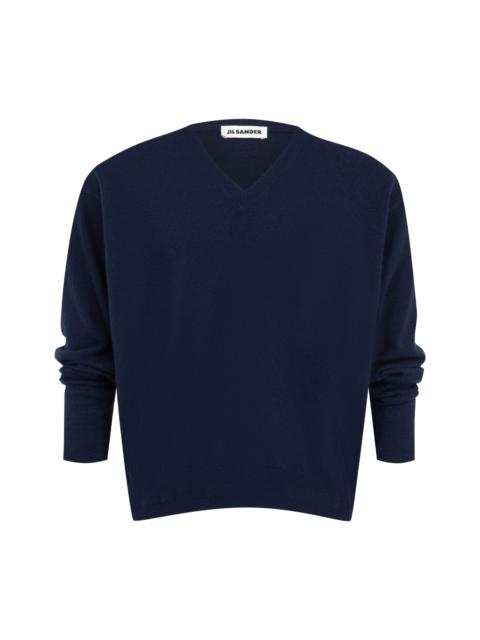 Jil Sander WOOL-BLEND V-NECK SWEATER