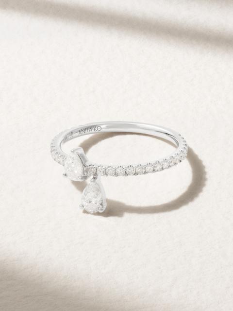 ANITA KO Princess 18-karat White Gold Diamond Ring