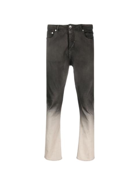 gradient-effect cotton jeans