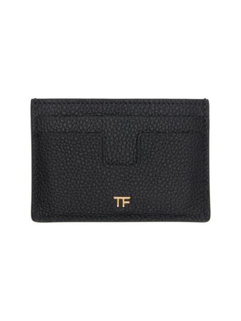 TOM FORD Black Grain Leather Card Holder