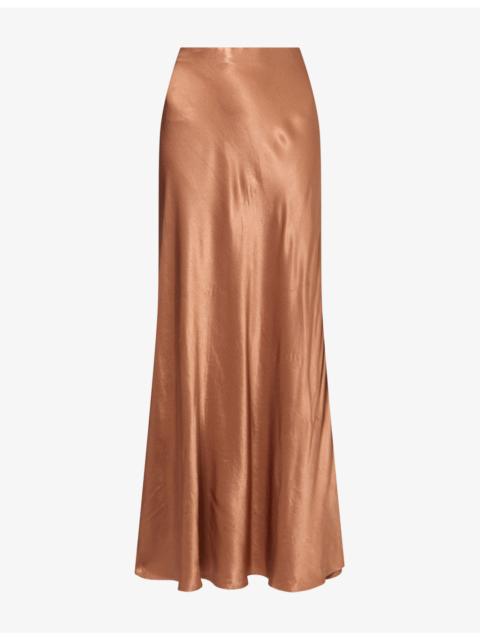 Rails Romina Draped Satin Maxi Skirt