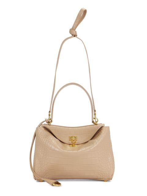 BALENCIAGA Rodeo Embossed Croc Small Top Handle Bag