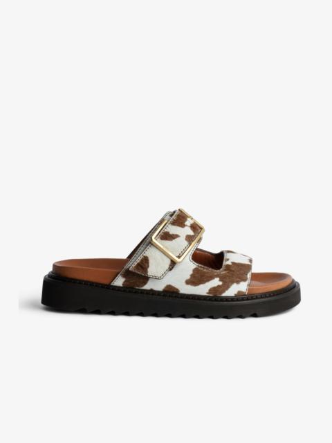 Zadig & Voltaire Cecilia Alpha Cow Sandals