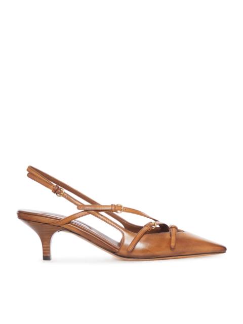 Miu Miu LEATHER SLINGBACK WITH BUCKLES