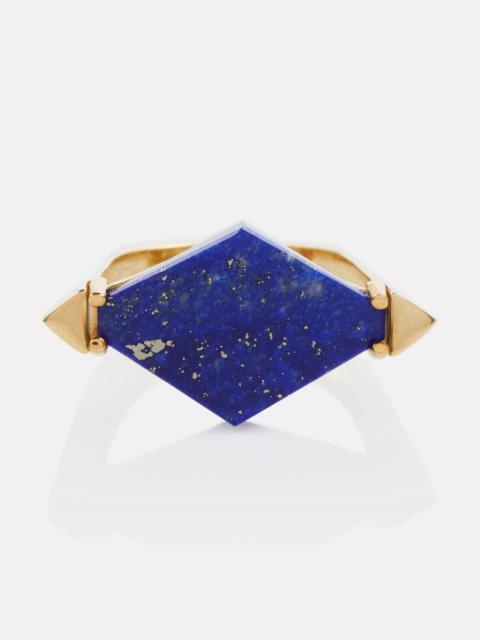 ALIITA Deco Rombo 9kt gold ring with lapis lazuli