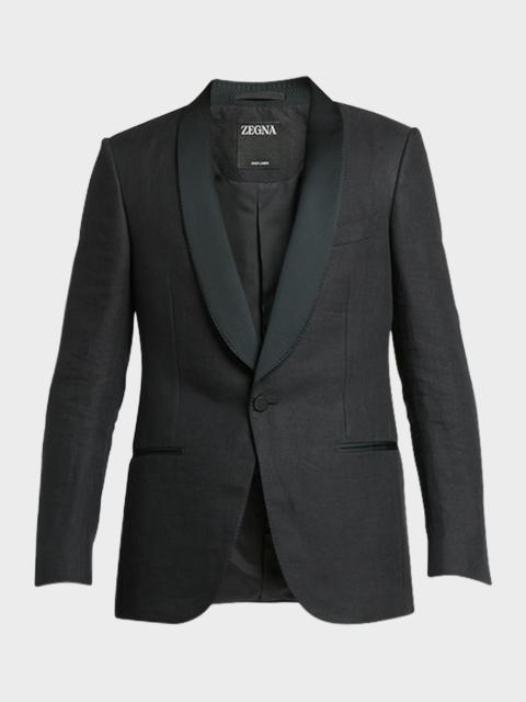 ZEGNA Men's Shawl-Collar Linen Tuxedo