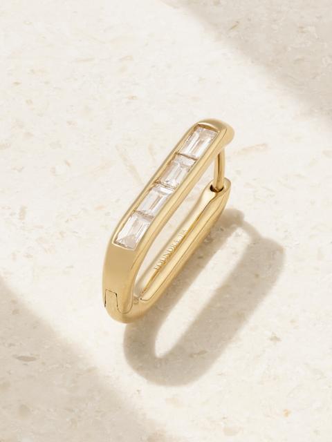 FOUNDRAE Fob 18-karat Gold Diamond Single Hoop Earring