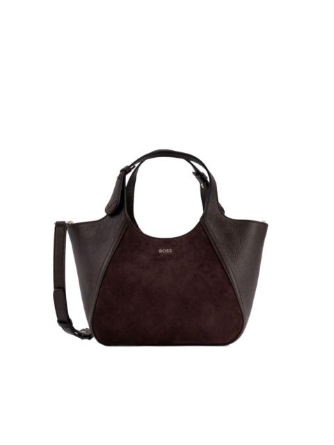 BOSS logo-plaque panelled tote bag