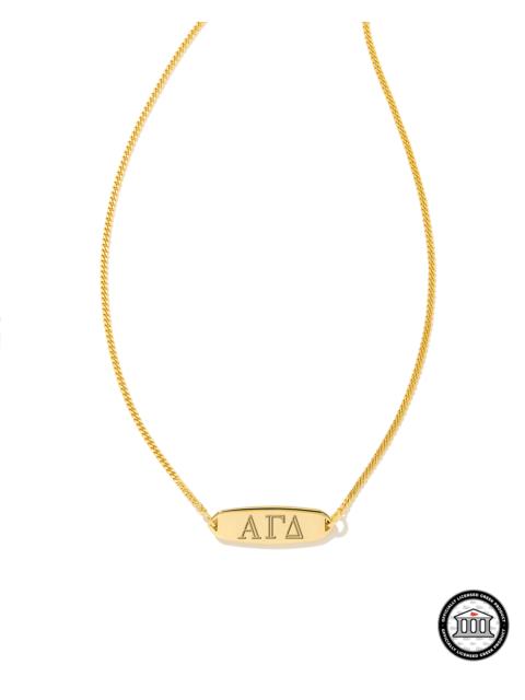 KENDRA SCOTT Alpha Gamma Delta Pendant Necklace in 18k Gold Vermeil