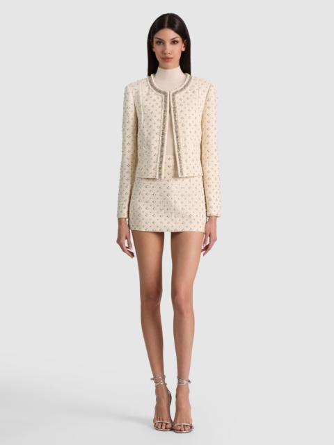 Alice + Olivia RUBI EMBELLISHED MINI SKIRT