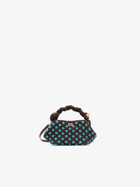 GANNI MINI BOU BAG IN BRAIDED BROWN