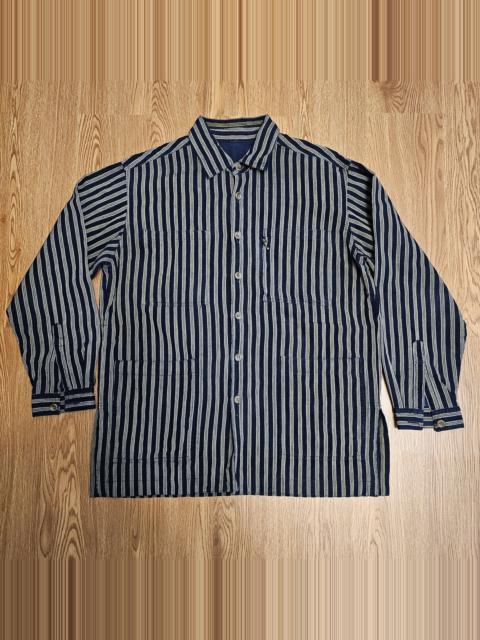 Other Designers Japanese Brand - Vintage Indigo Five Pocket Stripes Button Shirt