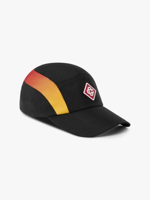 CASABLANCA Black & Orange Gradient Nylon Cap