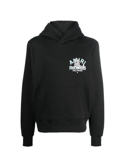 AMIRI Records Logo Hoodie "Black / Blue" AW23MJG015 001