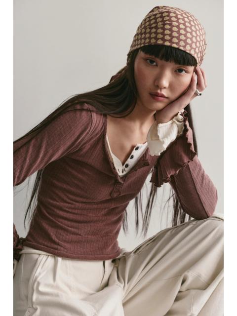 FREE PEOPLE Ruby Pointelle Henley