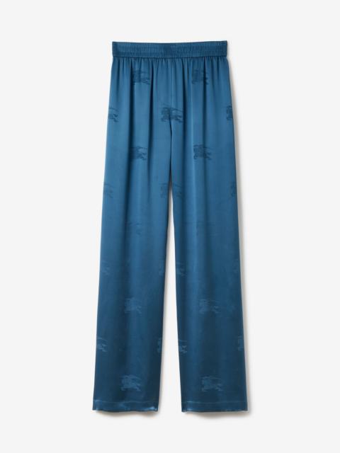Burberry EKD Silk Jacquard Wide-leg Trousers