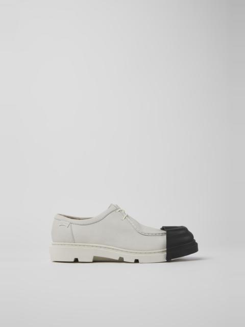 CAMPER Junction White non-dyed leather shoes for women