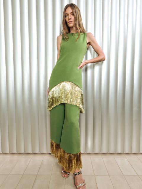 SIMONMILLER Nella Fringe Pant In Spruce Green