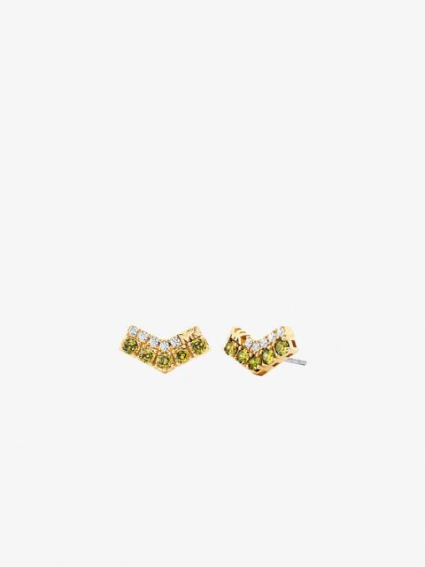 MICHAEL KORS Two-Tone Pavé Chevron Stud Earrings