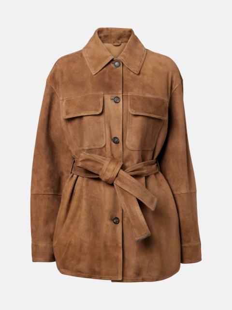 Brunello Cucinelli Belted suede field jacket