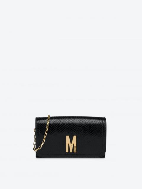 Moschino PYTHON PRINT CALFSKIN MICRO M BAG