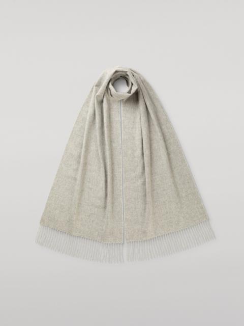 Johnstons of Elgin Merino Wool Light Grey Scarf