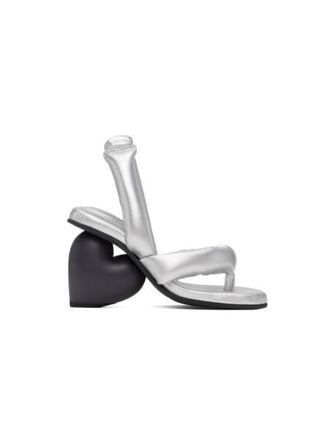 YUME YUME Silver & Black Love Heeled Sandals