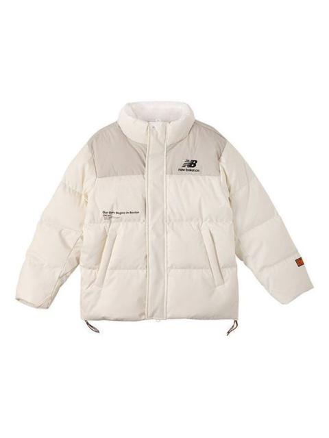 New Balance Winter Windproof Outdoor Down Jacket 'White Black' NPA44013-IV