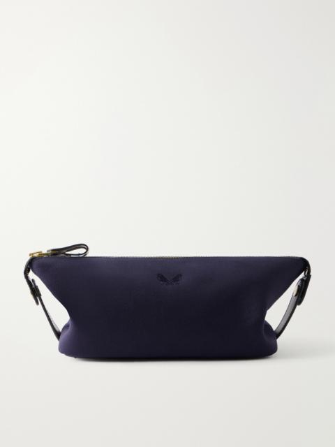 BENNETT WINCH Leather-Trimmed Cotton-Twill Wash Bag
