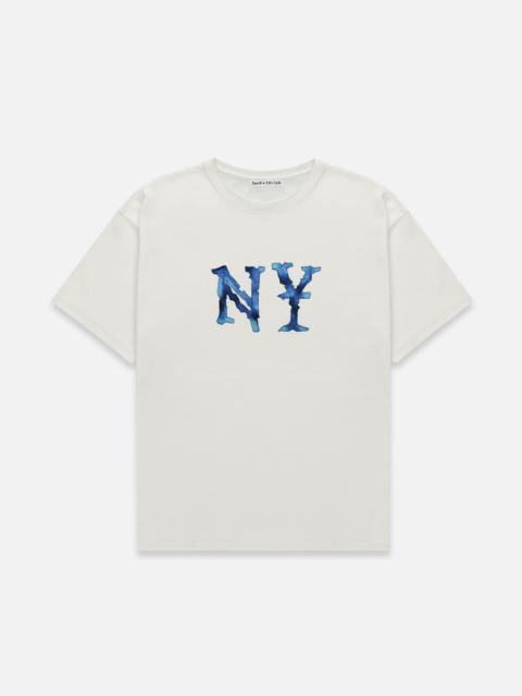 DUKE + DEXTER NY Watercolour Vintage White T-Shirt
