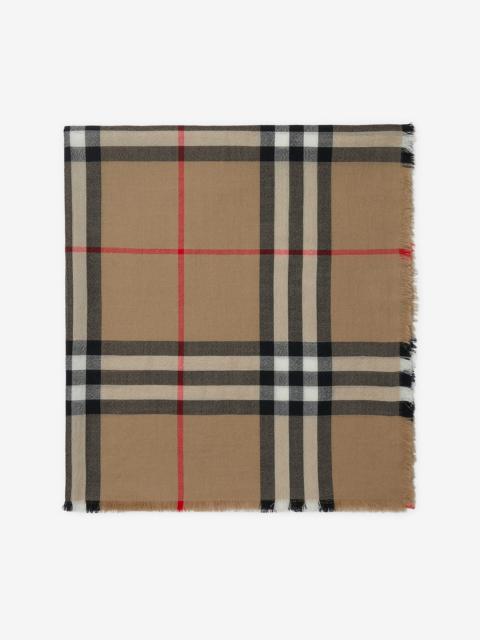 Burberry Check Wool Scarf