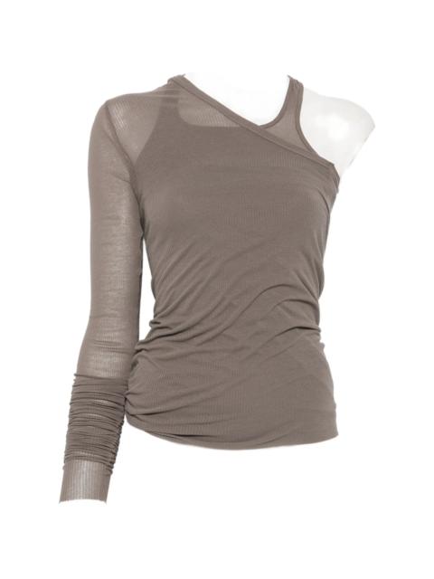 Rick Owens Rick Owens Banana Asymmetric Ribbed Top