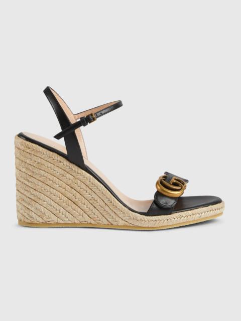 GUCCI Women's leather platform espadrille