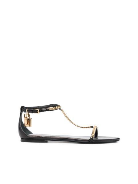 TOM FORD Padlock chain-link sandals