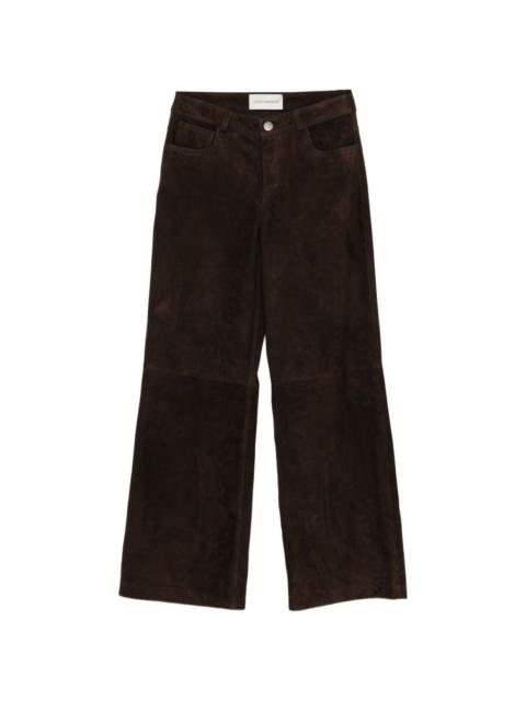 NOUR HAMMOUR Milo suede trousers