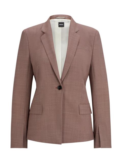 BOSS SLIM-FIT JACKET IN ITALIAN VIRGIN-WOOL SHARKSKIN