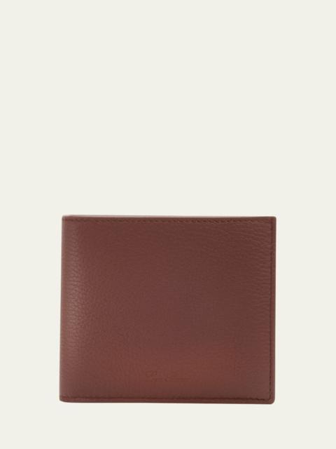 Loro Piana Men's Grained Leather Bifold Wallet