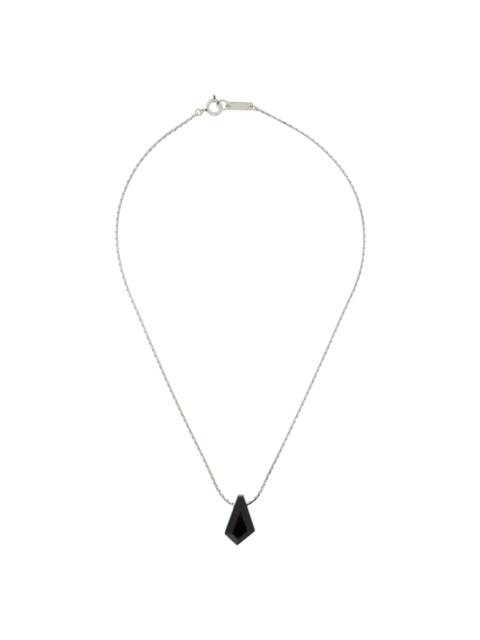 Isabel Marant Silver & Black Pendant Necklace