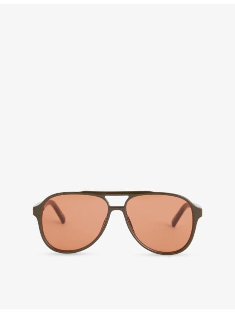 Le Specs Tragic Magic Aviator-Frame Acetate Sunglasses
